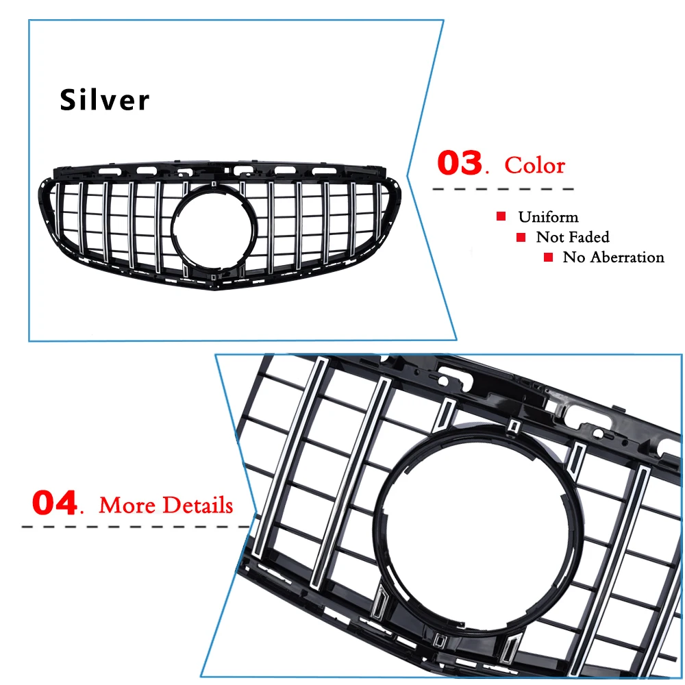 2013- для Mercedes для Benz W212 E класс GTR Гоночный гриль для E200 E250 E300 E350 E400 E500 E550