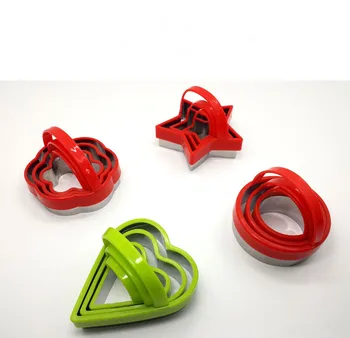 

3pcs/lot Heart Five Star Round Stainless Steel Plastic Cookie Cutters With Handle Pie Cutter Biscuit Scones Pasty Tools PD 007