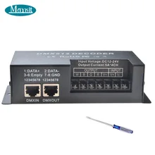 Maykit 4 Каналы* 5A DMX 512 светодиодный контроллер декодер DMX диммер использовать для DC12-24V RGBW RGB светодиодный свет