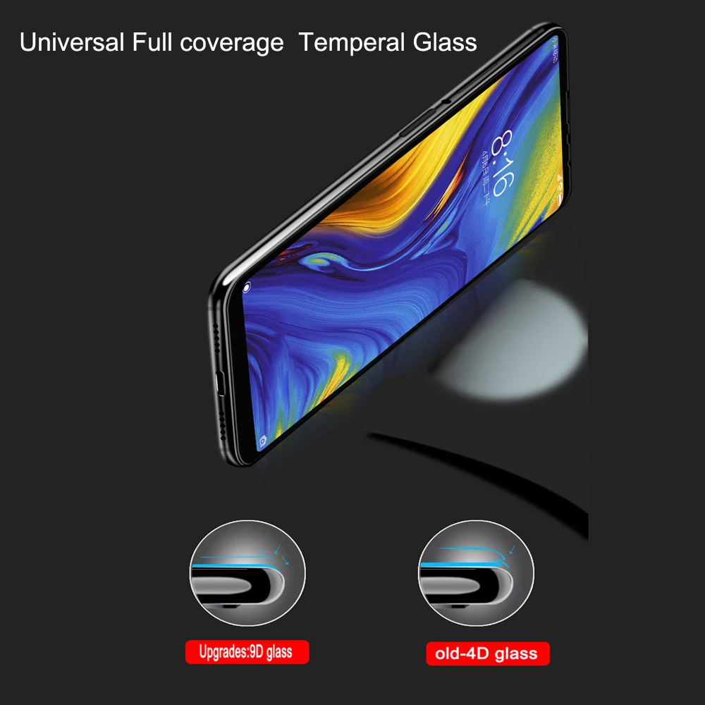Закаленное стекло 9D с полным покрытием для xiaomi MIX 2 2S 3 защитная пленка экрана