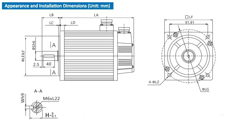 110 motor drawing