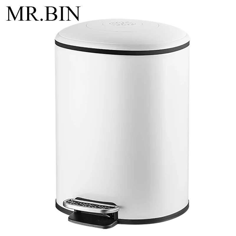 MR. BIN 5L/12L Классическая ножная педаль мусорное ведро металлическое и ABS Тихая