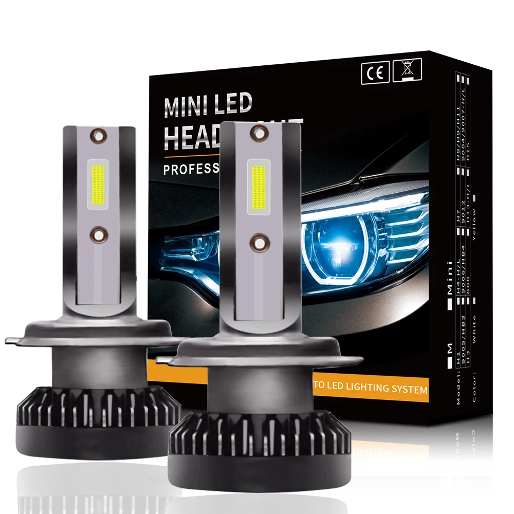 Newest 2PCS H7 LED H1 mini Car headlight Bulbs H1 LED H7 H8 Headlamps