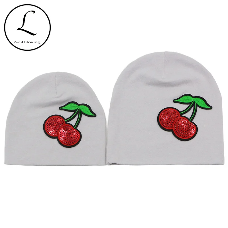 

GZHilovingL 2018 Autumn Winter Newborn Baby Boys Girls Cotton Soft Cute Cherry Baby Hat Cap Beanie Children's Novelty Cheap Hats