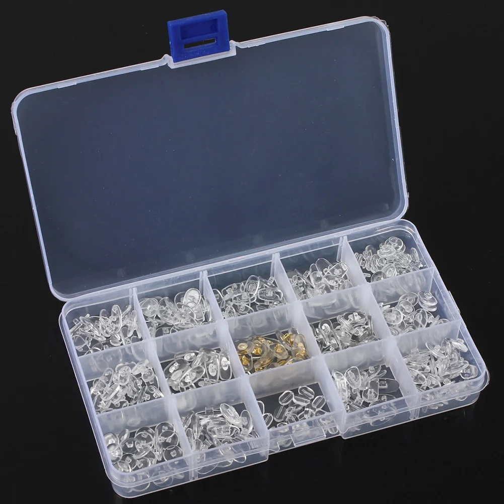 

Kit Eyewear Silicone Eyeglass Transparent Glasses Nose Pads Practical Repair Tool Fashion Sunglass Push In Non Slip Screw On
