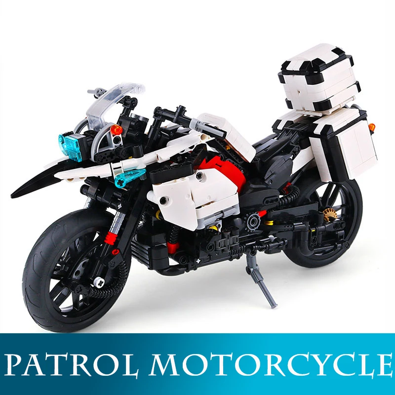 

Building Blocks Compatible Brand 1075 PCS Technic Series F700 GS Rallye Patrol Motorcyle MOC Bricks Assemble Toys For Kids Gift