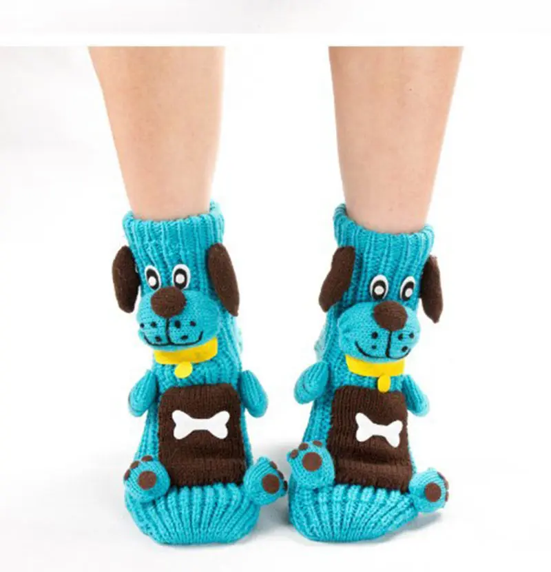 Top fashion 2016 new handmade animal cartoon Christmas cute warm wool socks women's socks floor socks