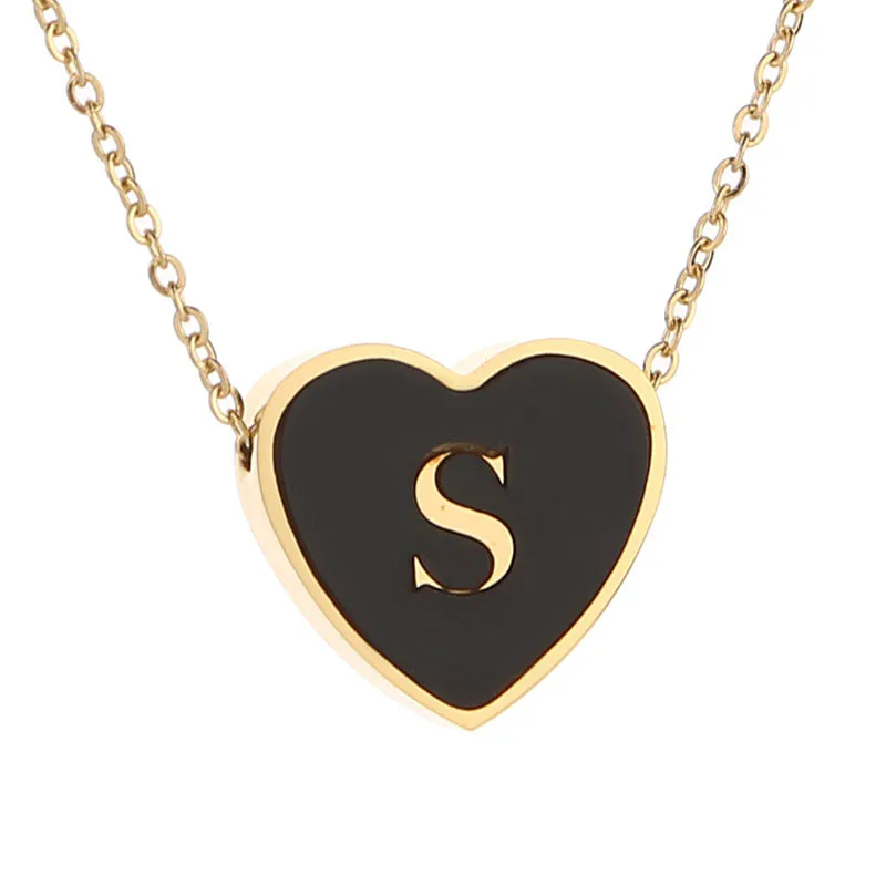 www.bagssaleusa.com : Buy Fashion Letter Necklaces Pendants Initial Necklace Gold Color Stainless ...