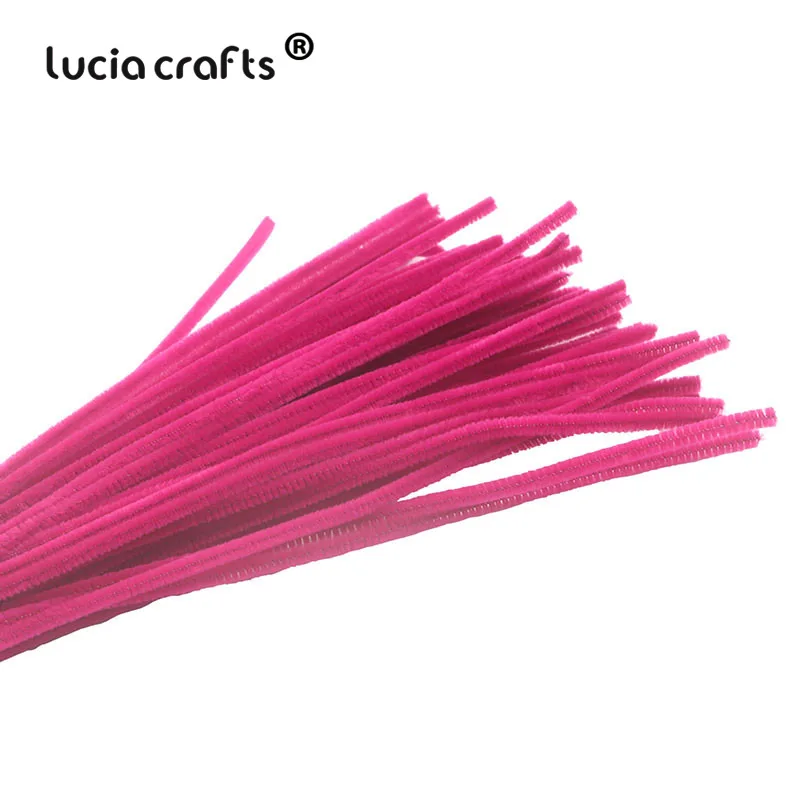 C1 Rose red 1" x 6 мм 50 шт. стебли синели, очистители труб детей ручной работы материал для творчества декоративные цветы и венки L0101 - Цвет: C1 Rose red