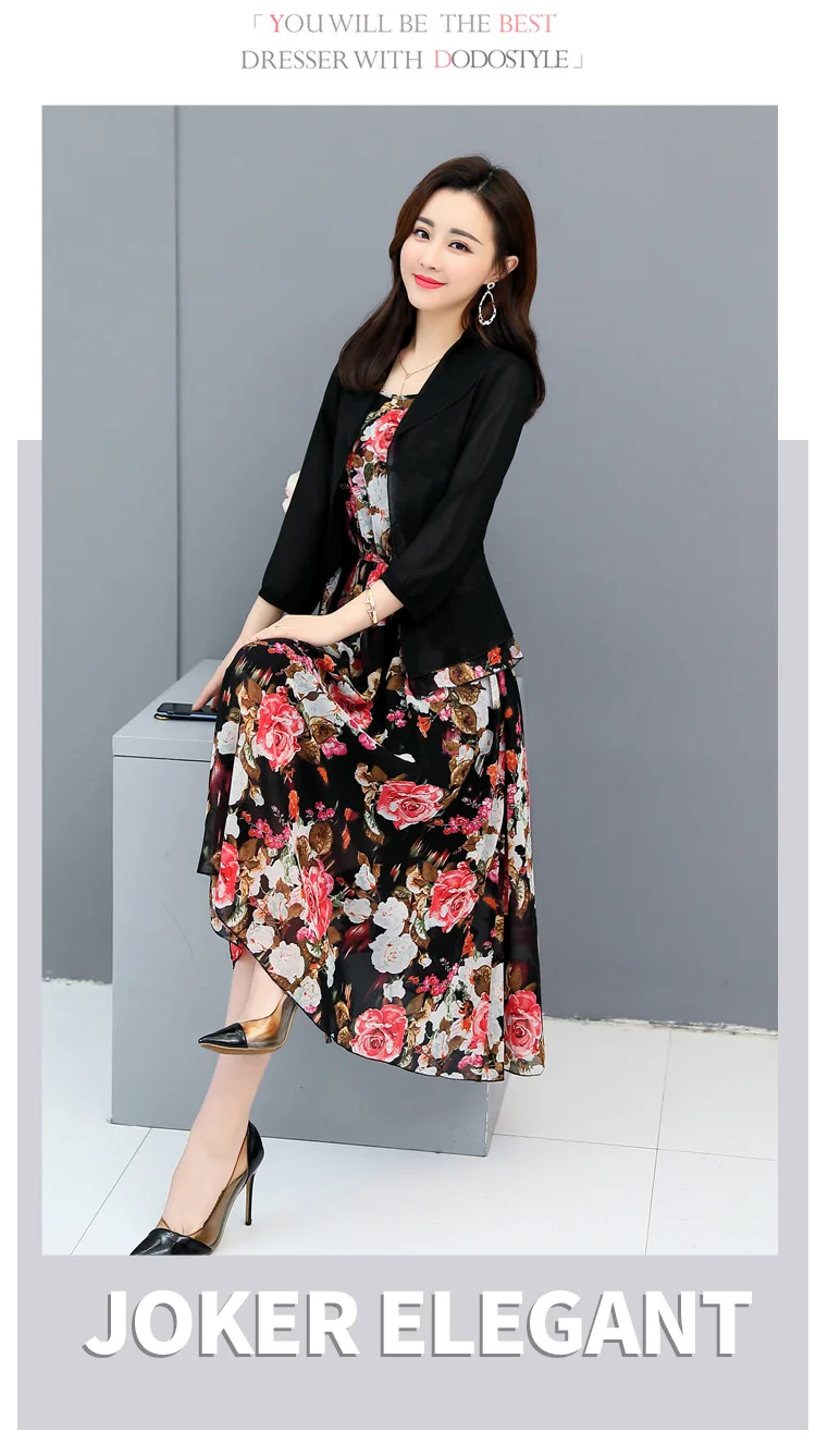 YASUGUOJI, новинка, летний офисный Женский комплект из двух предметов, однотонная кофта с вырезом и цветочным рисунком, элегантные женские костюмы L136