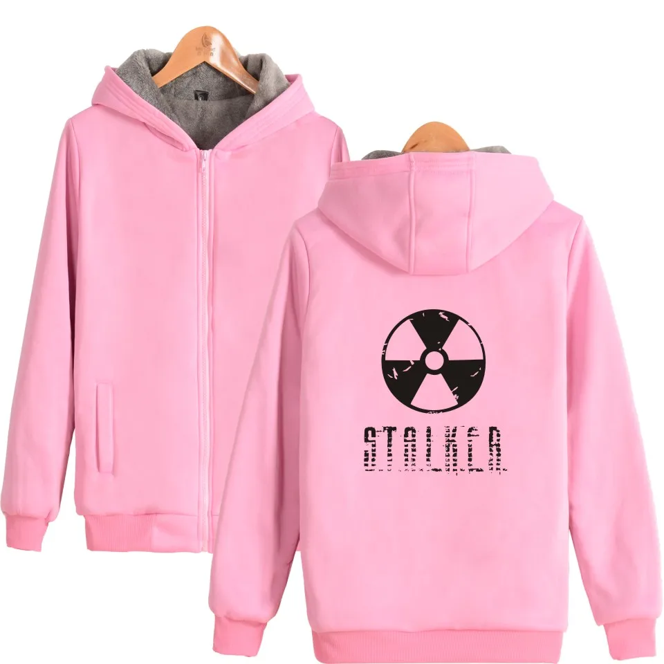 Толстовка Stalker на молнии модная одежда для игр брендовая Толстая теплая