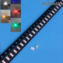 100 шт./лот 5 цветов 3014 SMD светодиодный супер яркий красный/зеленый/синий/желтый/белый прозрачный СВЕТОДИОДНЫЙ светильник