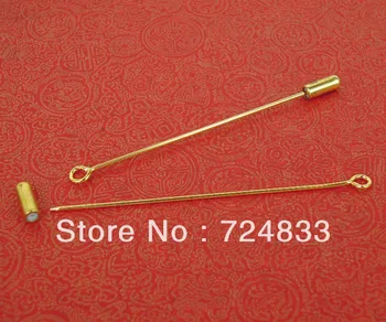 

Blank Closed Loop Eye Pins with Stopper Brooches Metal Hat Suit Brooch Lapel Pins Settings Findings Gold Color Wholesale