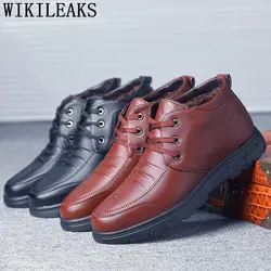 Зимние ботинки, Мужская обувь для папы, зимняя обувь, мужские кожаные ботинки, мужские ботильоны, erkek bot botas hombre zapatos de hombre bota masculina