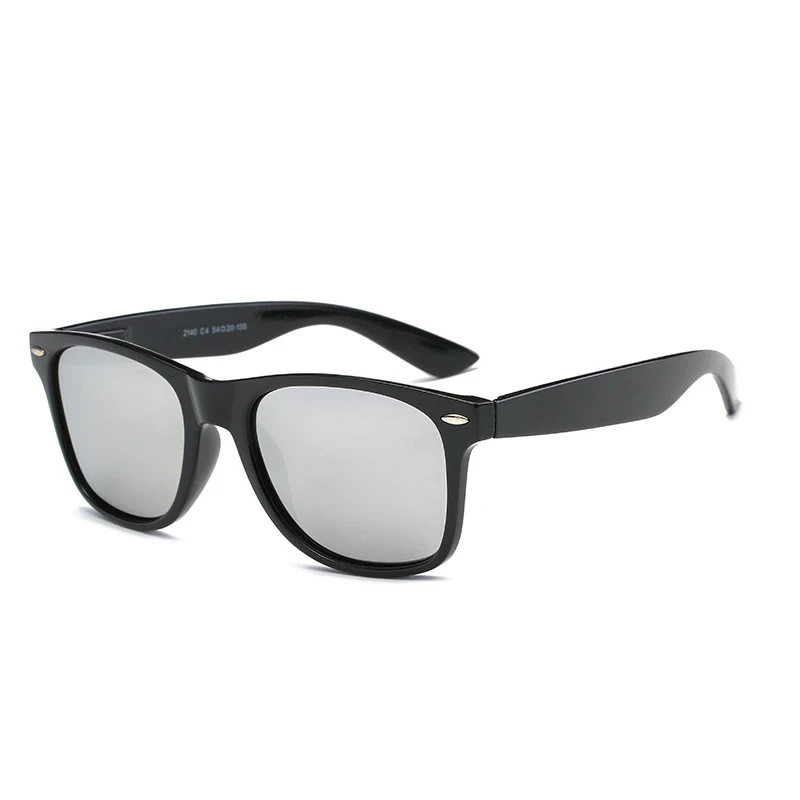 Деревянные солнцезащитные очки поляризованные UV400 Брендовые мужские очки для вождения мужские солнцезащитные очки# PS001 - Цвет линз: silver-black