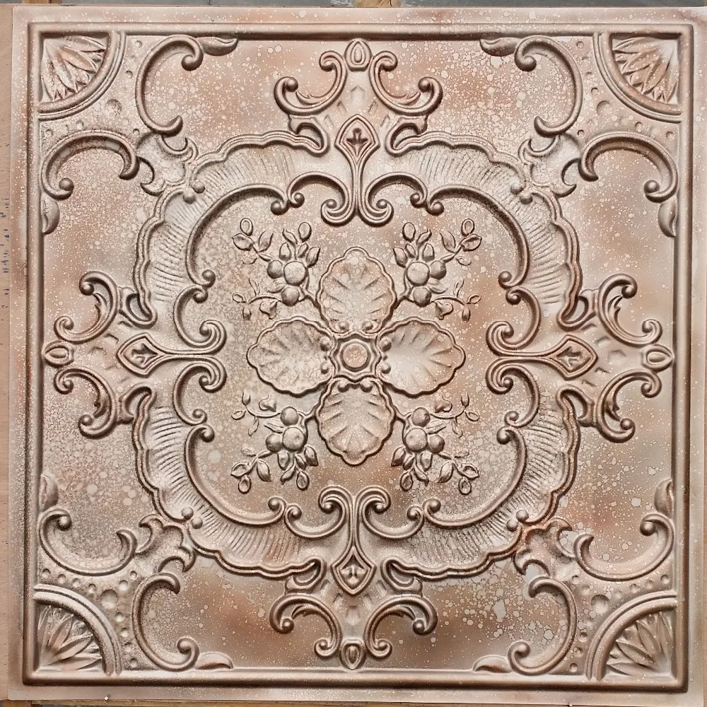 Pl19 Faux Pressed Tin Ceiling Tiles Fleck Copper Colour