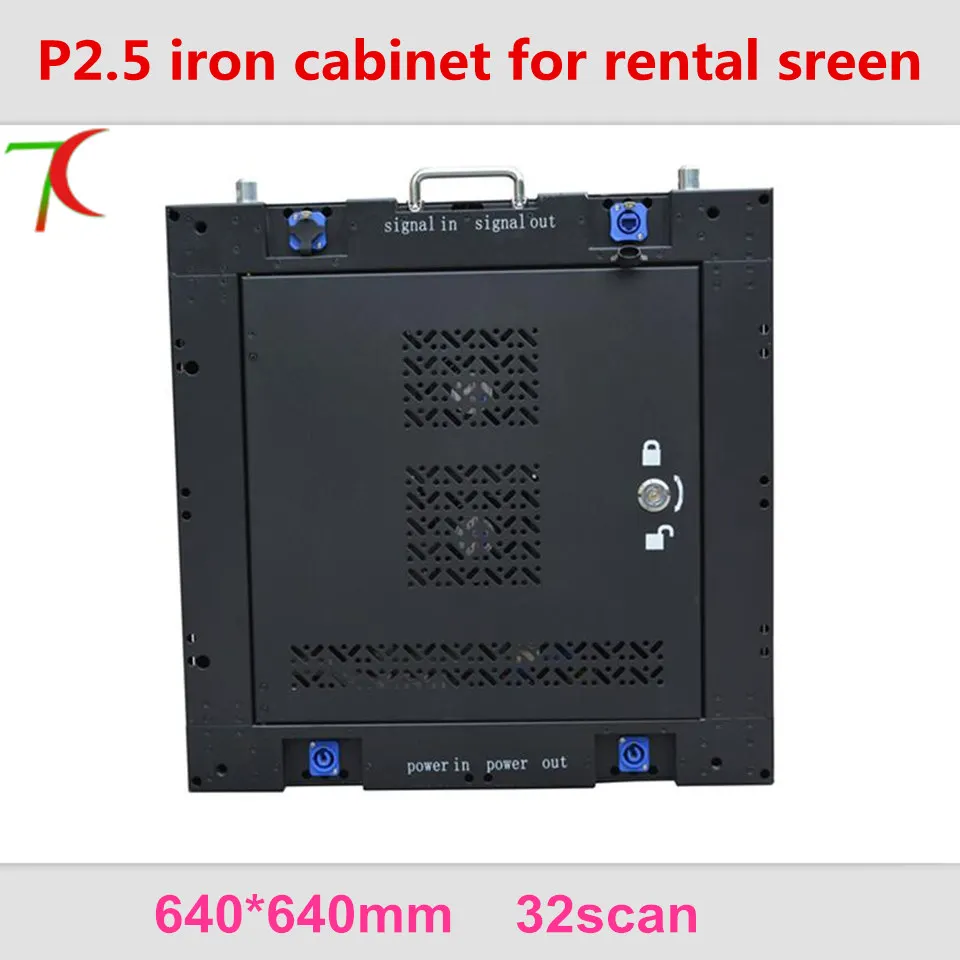 

640*640mm 32scan P2.5 iron cabinet with door led display for rental screen