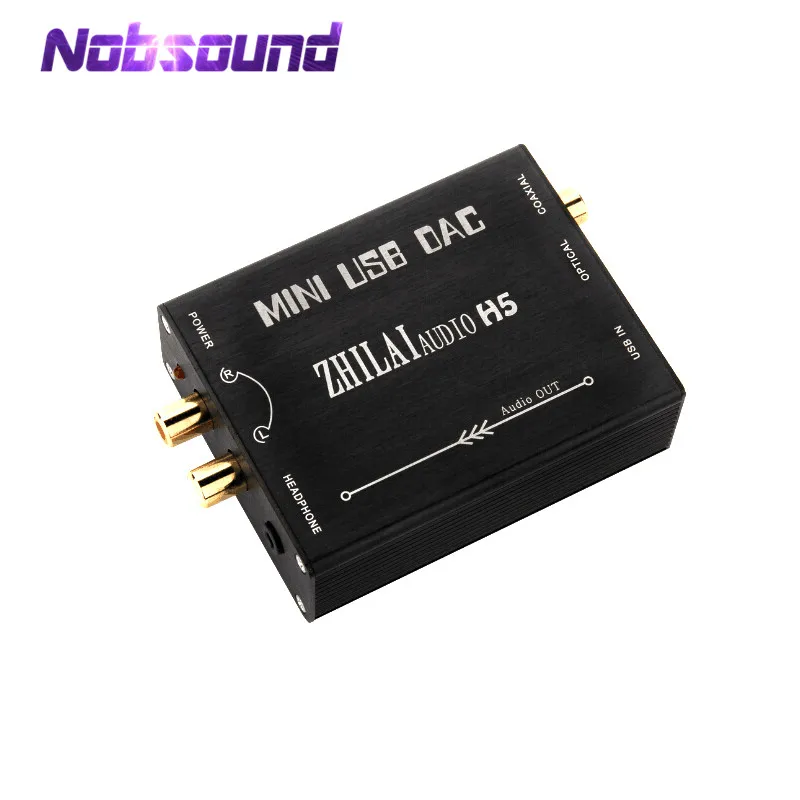 

Nobsound H5 Computer Digital USB Sound Card DAC Decoder Fiber Coaxial Analog OUT Mini Desktop Amplifier