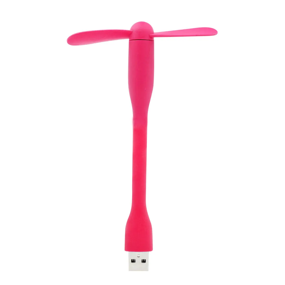 Портативный 6 цветов мини охлаждающий USB вентилятор Micro USB 2,0 вентиляторы гибкий летний гаджет Высокое качество для планшетов power Bank ноутбуков - Цвет: Rosy