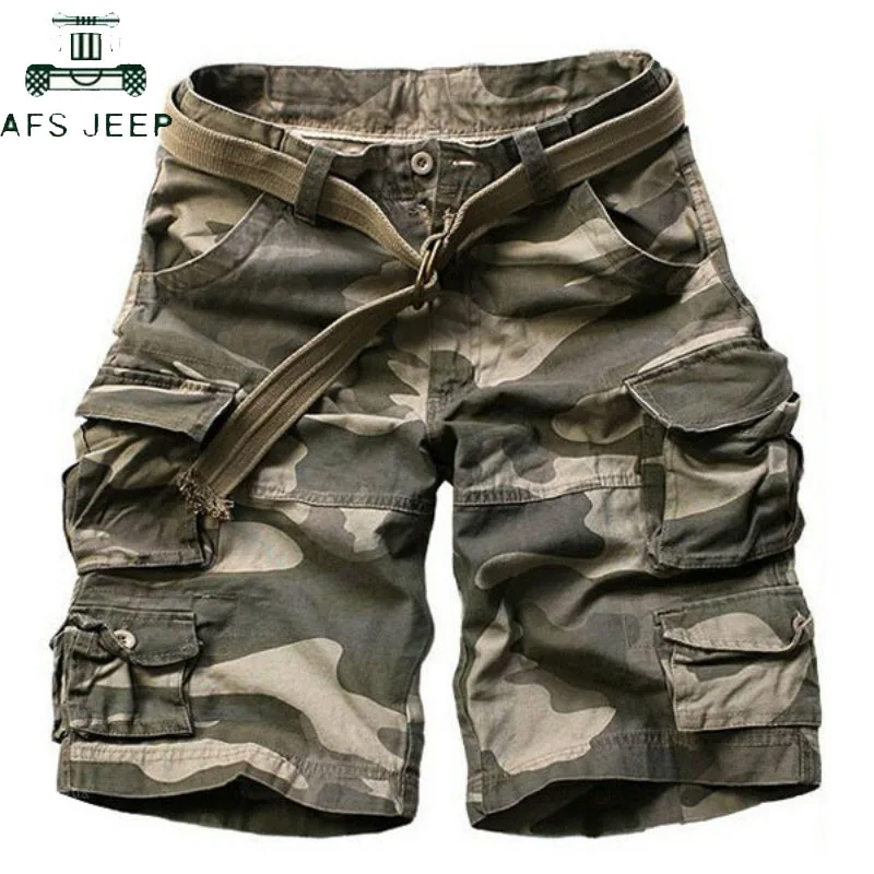 Летние армейские военные Маскировочные шорты мужские с ремнем повседневные камуфляжные до колен мужские короткие брюки-карго бермуды hombre