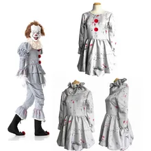 Фильм It Chapter два Pennywise Косплей Костюм наряд клоунессы Хэллоуин