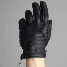 Мотоциклетные ретро кожаные перчатки скутер кафе поплавок перчатки uglyBROS Remington застежка-молния открытый