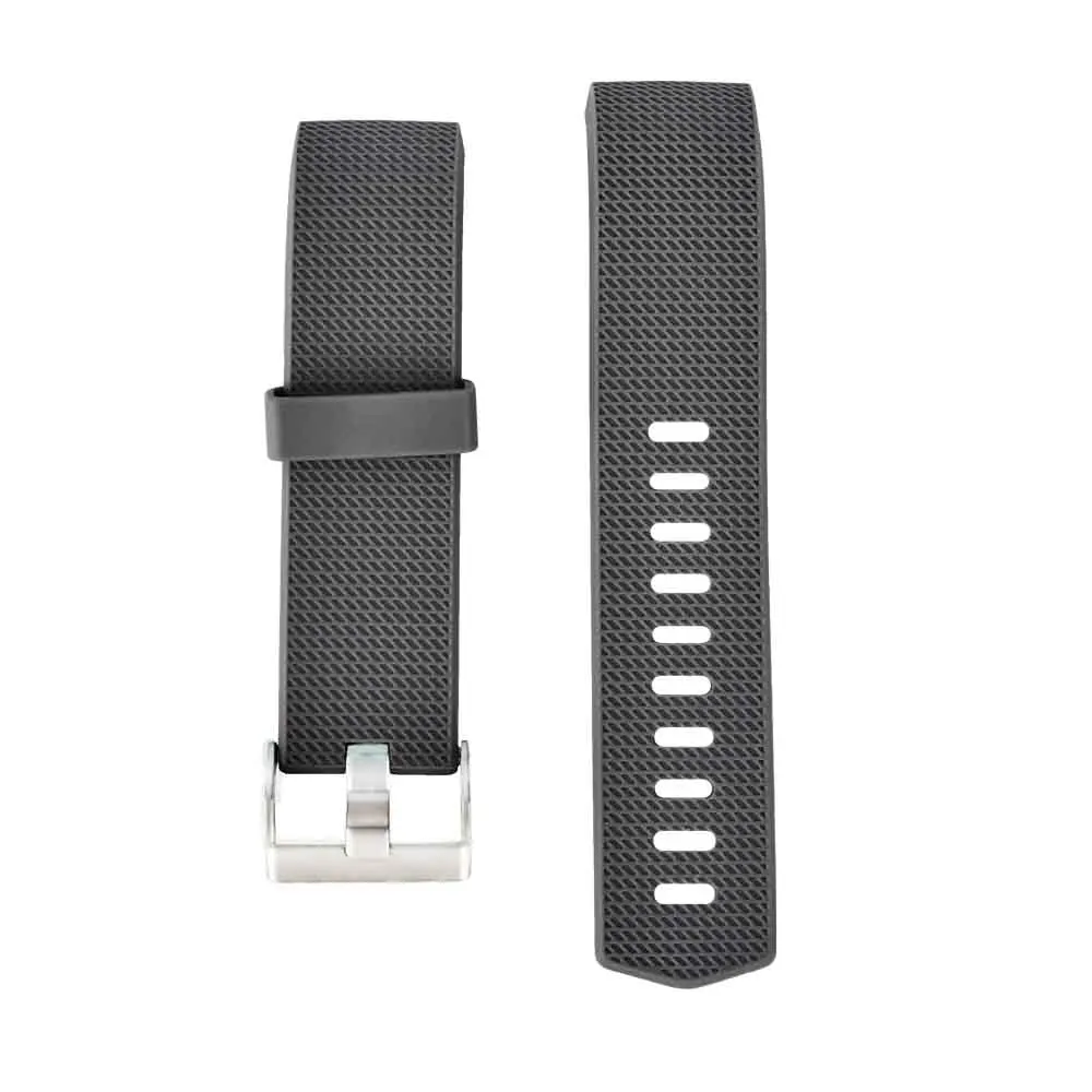 Ремешок на запястье для Fitbit Charge 2 фитнес-трекер Браслет сменный ремешок на запястье для Fit bit Band смарт-браслет аксессуары - Цвет: Gray