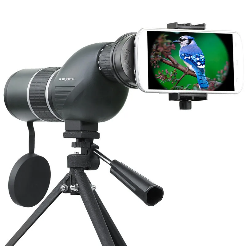 Professional Bird Watching Scope Monocular Zoom Spyglass Telescope Straight/Angled Spotting Scope Landscape Camping with Tripod