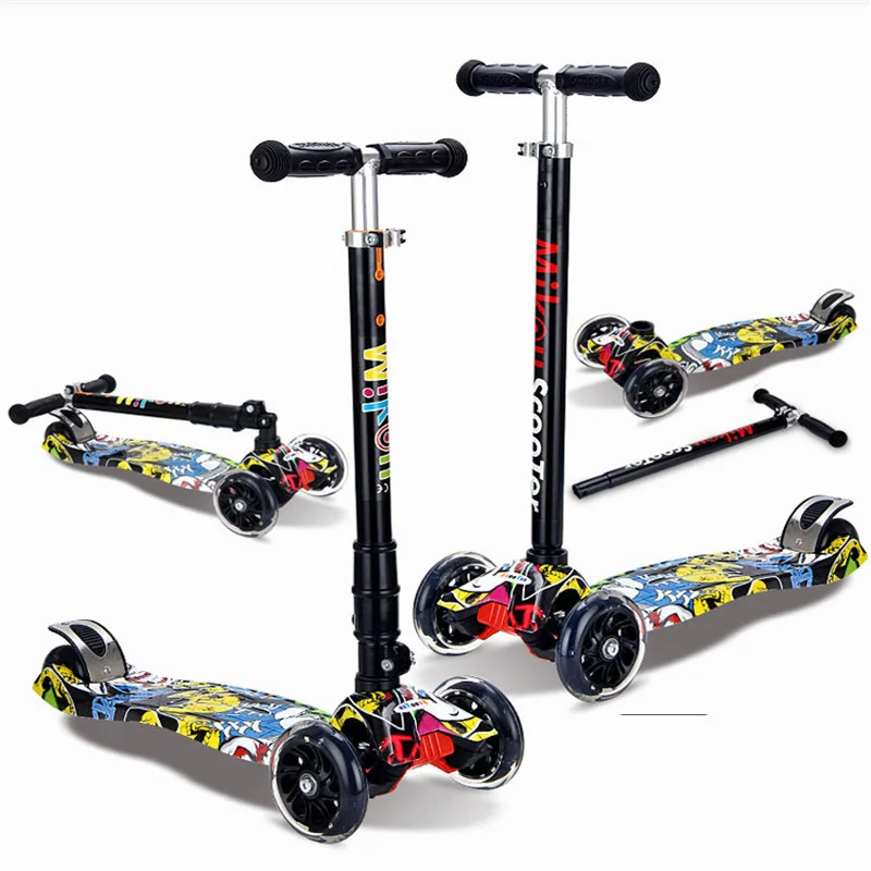 Children Mini Scooter Kick Scooter With 4 Flashing Led Pu Wheels 3