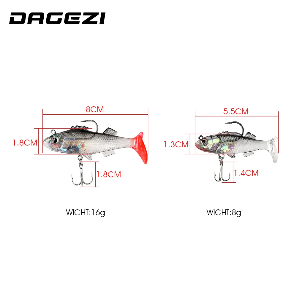 DAGEZI لينة إغراء 16g/8g الطعم الاصطناعي سيليكون غرق الصيد إغراء باس البحر ل الكارب الصيد معالجة الرقصة رئيس لينة Swimbait DAGEZI لينة إغراء 16g/8g الطعم الاصطناعي سيليكون غرق الصيد إغراء باس البحر ل الكارب الصيد معالجة الرقصة رئيس لينة Swimbait