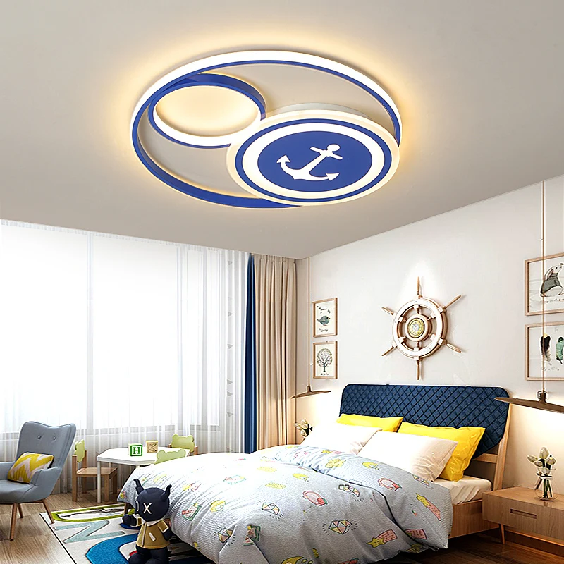 

Children's lamp LED ceiling lights creative pirate ship light boy modern style cartoon round AC90-260V bedroom ceiling lamp