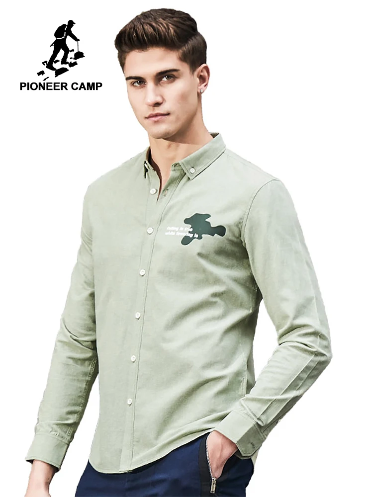 Пионерский лагерь, Новое поступление, Весенняя Мужская рубашка, брендовая одежда, модная мужская Повседневная рубашка, высокое качество, облегающая одежда, рубашка ACC705077