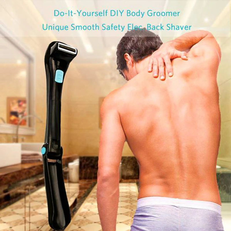 Kopen Mannen Scheren 180 Graden Elektrische Terug Hair Scheerapparaat Opvouwbare Terug Batterij Handleiding Haar Scheerapparaat Lange Handvat Hair Remover Tool