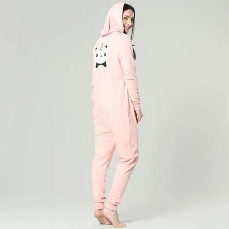 Centuryestar, женские пижамы, 35% хлопок, пижама, единорог, женский костюм, цельная Пижама, пчела, единорог, медведь, принт, цельная Пижама, Новинка - Цвет: Розовый