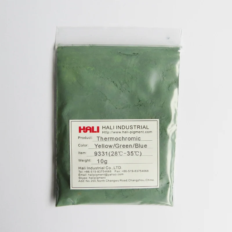 Tri color thermochromic pigment powder three color changing hot sensitive powder Net weight:1kg/bag active temperature:28-35C.