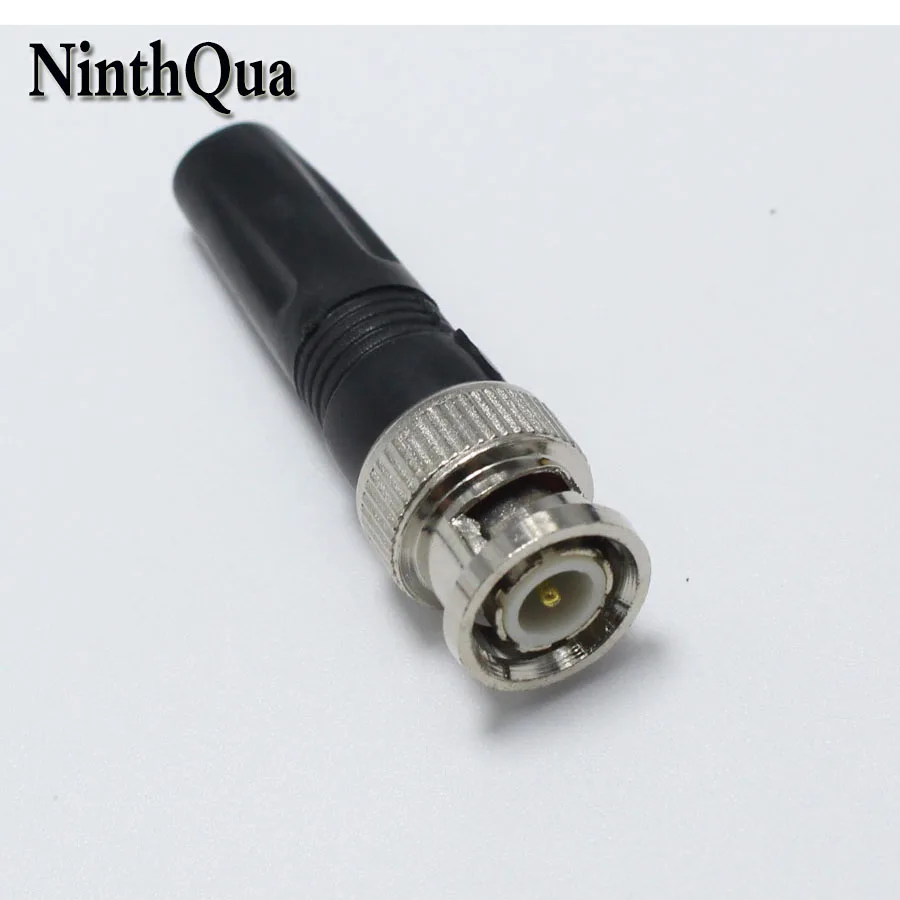 

2pcs Free Welding BNC Black plastic Plug Q9 Monitor Connector Joint CCTV Camera accessories video line