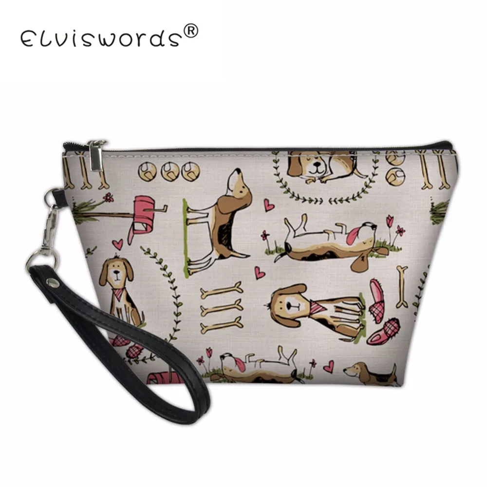 Women Make Up Bag Cute Beagles Dog Design Cosmetic Bag Case Make Up Organizer Toiletry Bag Kits Storage Travel Wash Pouch