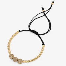 FAITHEASY украшения 8 мм циркониевые медные бусины с микро-сверла шарики браслет бусины плетеные браслеты