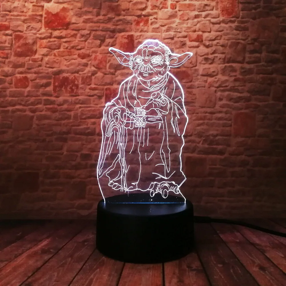  Star Wars 3D Bulbing Lamp Led Master Yoda Leader Vision Atmosphere Night Light Child Kids Bedroom H - 32820535154