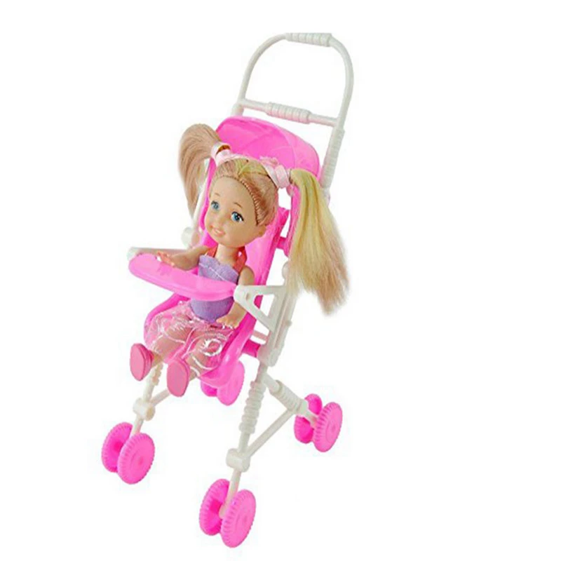 Hey Drole 1 Pc Rose Bebe Poussette Infantile Transport Poussette Chariot Pepiniere Jouets Meubles Pour Barbie Poupee Cadeaux Pour Bebe Filles Aliexpress