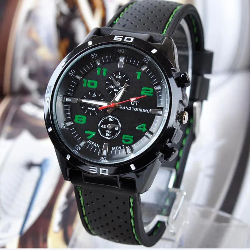 Топ люксовый бренд Модные военные кварцевые часы мужские спортивные наручные часы мужские Relogio Masculino 8A65 - Цвет: Зеленый