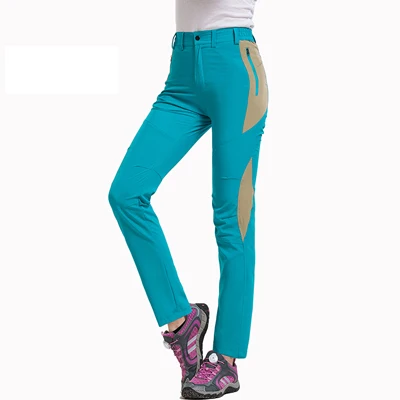 women link lake blue Новые мужские уличные брюки, мужские эластичные походные спортивные брюки для походов, мужские быстросохнущие пляжные брюки полной длины, дышащие - Цвет: women link lake blue