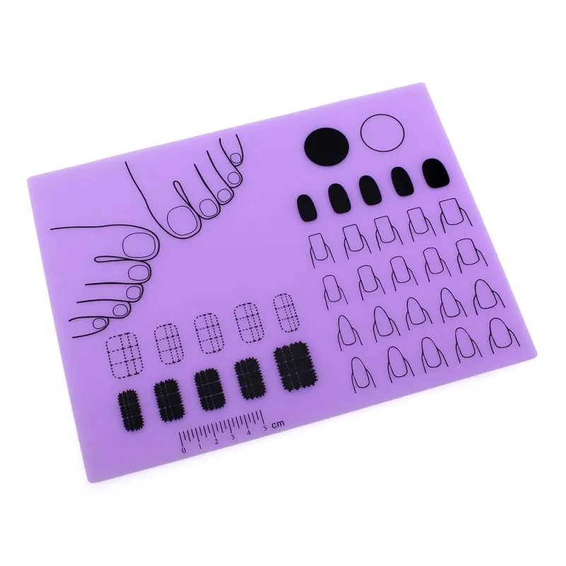 Складной лак для ногтей, силиконовый держатель для рук, накладка, стикер для дизайна ногтей, инструменты для маникюра, мат для ногтей - Цвет: A3
