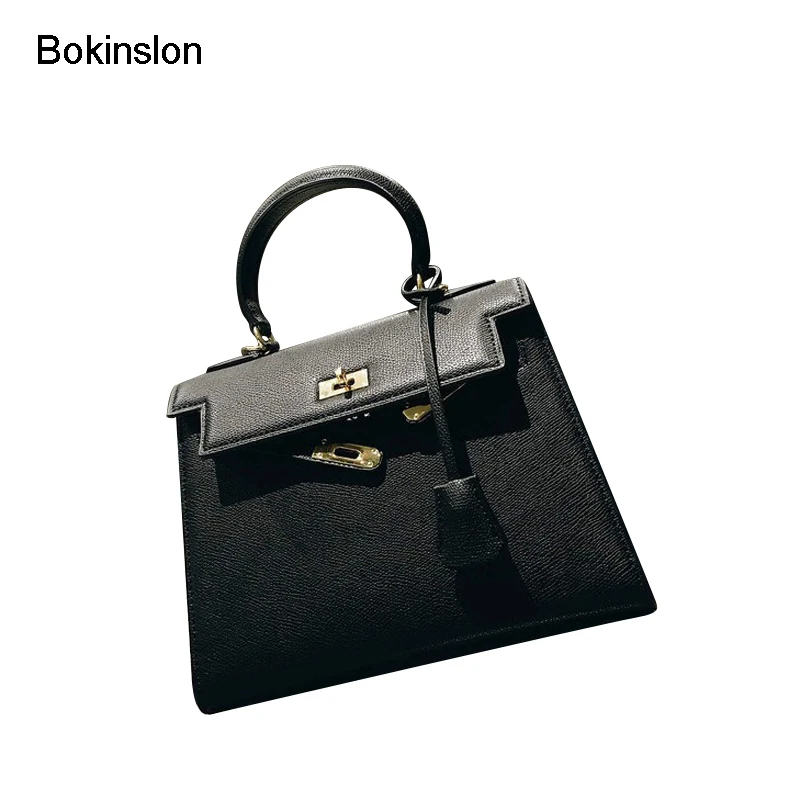 

Bokinslon Women Crossbody Bags PU Leather Fashion Bag Woman Shoulder Solid Color Casual Handbags Lasies No Accessories