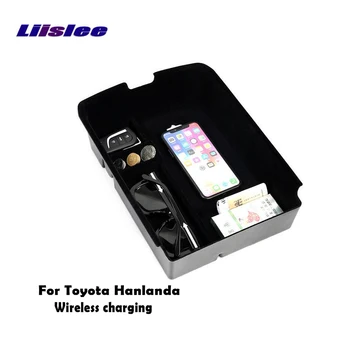 

Liislee For Toyota Hanlanda Handrail box storage box Car Quick Charge Fast Mobile Phone Wifi Charger Storage Wireless Charger