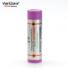 10 шт./лот VariCore 18650 ICR18650-26F 2600mAh литий-ионный аккумулятор 3,7 v для использования в фонариках