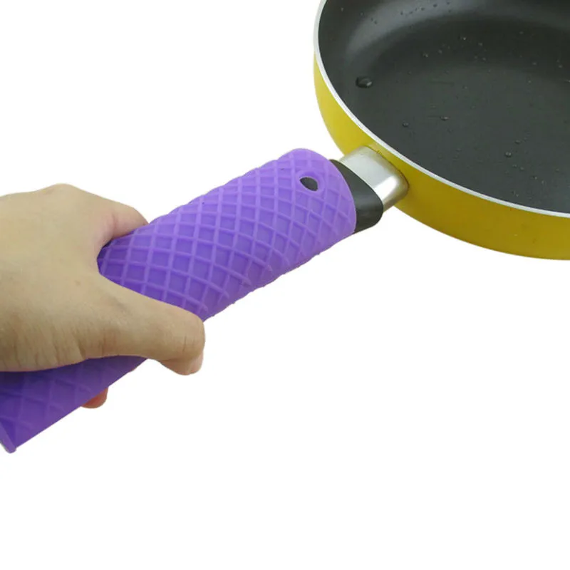 

1PC Cookware Parts Unique Kitchen Silicone Pot Pan Handle Saucepan Holder Sleeve Slip Cover Grip Cookware Parts Random Color