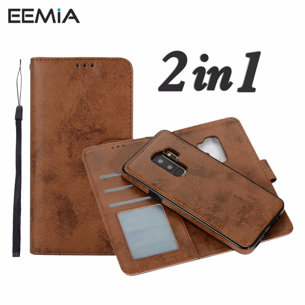 

Detachable Wallet Cover For Samsung Galaxy S8 Case Leather PU Phone Cases For Samsung S9 Plus S8 S7 Edge Note 9 8 Hoesjes EEMIA