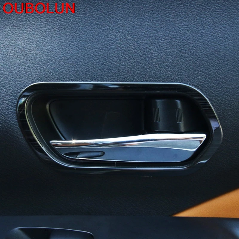 OUBOLUN For Nissan Kicks 2017 Stainless Steel Inner Door Handle Bowl