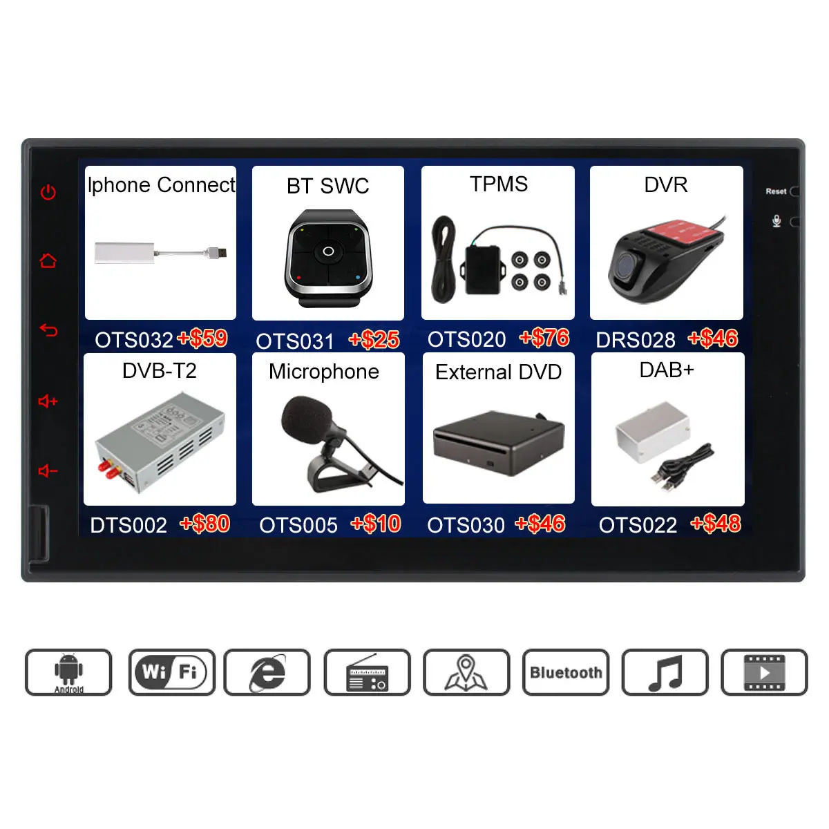 Ownice C500 Octa 8 Core Android 6.0 2G RAM 32GB ROM Support 4G LTE SIM Network Car GPS 2 din Universal car Radio player no dvd